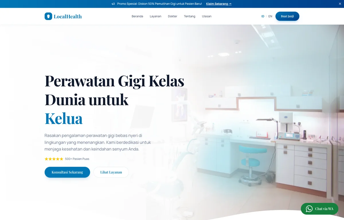 Smile Dental Clinic — Dental Clinic Website Template