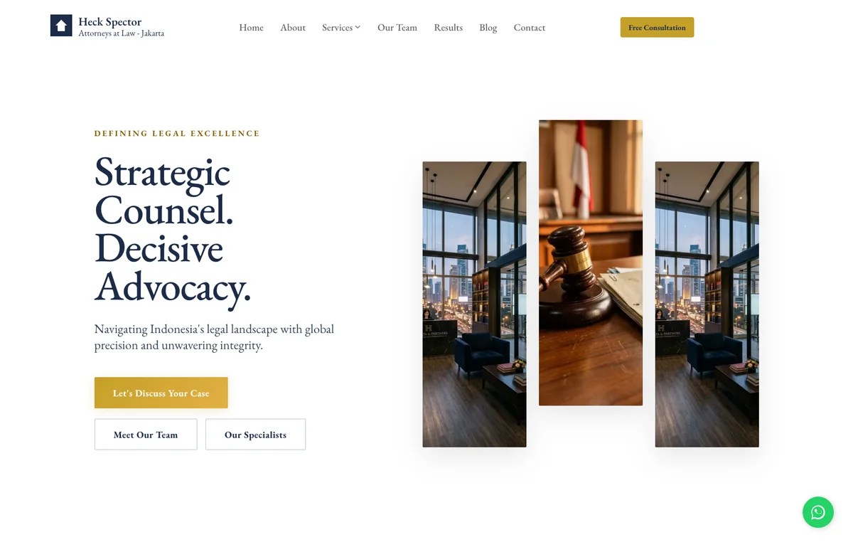 Heck Spector: Premium Law Firm — Legal / Professional Services Website Template